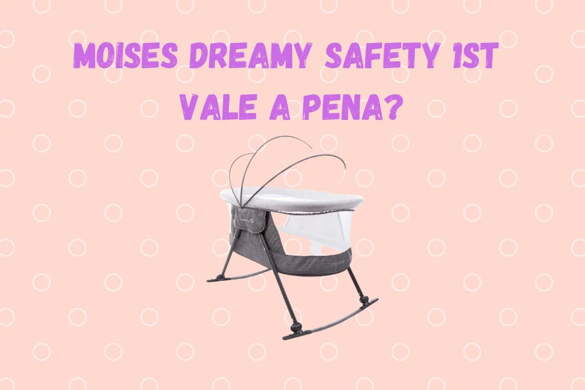 Berço Para Bebê Portátil Moisés C/ Mosquiteiro Balanço Dreamy - Safety 1st  - Cinza